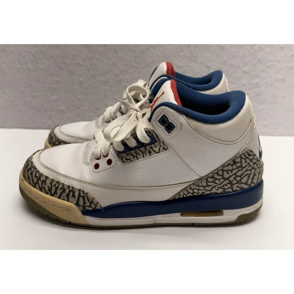 Nike Air Jordan 3 Retro OG True Blue Size 5Y, Womens 6.5 (854261-106) GS 2016